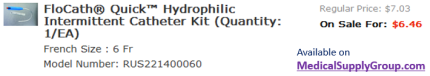 hydrophilic-coated flexible PVC catheter kits 
